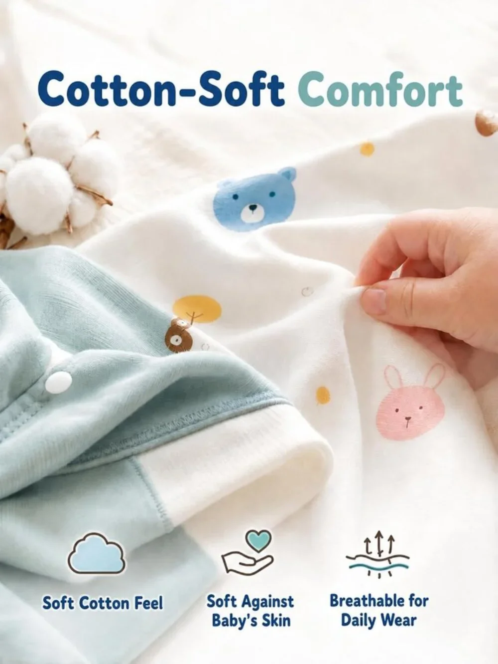 26-Piece Newborn Baby Boy Clothes Set - Soft Cotton Layette, 5 Outfits